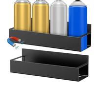 Support Magnétique Pour Bombe Aérosol 2 Pièces - Support Pour Bouteilles De Peinture, Support Magnétique Pour Canette | Support De Rangement Mural Pour Bombe Aérosol Pour Atelier Et Garage