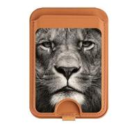 Support magnétique pour cartes et cartes Motif visage de lion pour iPhone 16 15 14 13 Pro Max, multicolore