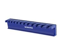 Support Magnetique pour Cles a Molette WORKPRO, Organisateur de Cles a Molette avec 12 Emplacements, Rangement Organise pour Cles de 9 a 20 mm, Base en PVC, Fixation sur Surface Metallique, Bleu