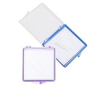 Support magnétique pour coussins à épingles à coudre, lot de 2 étuis de rangement en plastique pour aiguilles et épingles, boîte à couture multifonction portable, 7x7,5x1cm