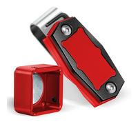 Support magnétique pour craie de billard portable avec clip fixe, support de craie de billard rouge, accessoires de snooker en alliage d'aluminium, compatible avec la craie de piscine carrée standard