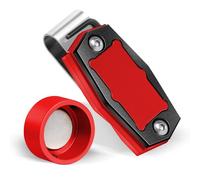 Support magnétique pour craie de billard portable avec clip fixe, support de craie de billard rouge, accessoires de snooker en alliage d'aluminium, compatible avec la craie ronde standard
