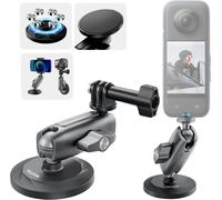 Support Magnétique Pour Dji Osmo Action 5 Pro 4 3 Gopro Hero 13 12 11 10 9 8 Insta360 X4 X3, Support Voiture Avec Bras D'Extension En Métal Pivot 360° À Dégagement Rapide, Acce[Camera729]