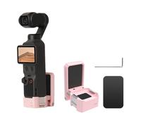Support magnétique pour DJI Osmo Pocket 4/3, support magnétique à dégagement rapide, base portable réglable à 180° avec adaptateur à vis 6,35 mm pour accessoires de photographie en plein air (rose)