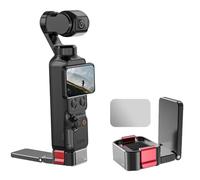 Support magnétique pour DJI Osmo Pocket 4/3, support magnétique inclinable à 180° avec adaptateur à vis 6,35 mm pour accessoires d'appareil photo Pocket 4/3 (noir)