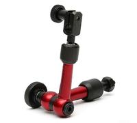 Support magnétique pour jauge avec bras articulé flexible, support de base en alliage d'aluminium pour un alignement de précision dans la construction métallique, rouge-noir