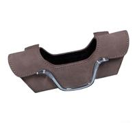 Support magnétique pour pare-soleil de voiture - Étui de rangement en daim - Compatible avec tous les modèles de véhicules - Marron
