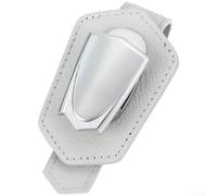 Support magnétique pour pare-soleil de voiture, fabriqué à partir de cuir avec rembourrage intérieur en éponge pour éviter d'endommager le cadre et fournir un rangement sécurisé (577 : gris)