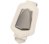 Support magnétique pour pare-soleil de voiture, fabriqué à partir de cuir avec rembourrage intérieur en éponge pour éviter d'endommager le cadre et fournir un rangement sécurisé (578 : beige)