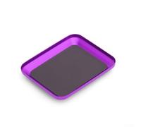 Support magnétique pour pièces - Outil d'organisation d'atelier pour vis, écrous, boulons, accessoires de réparation en alliage d'aluminium (violet)