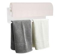 Support magnétique pour réfrigérateur, Porte-Serviettes de Cuisine, Barre magnétique Multifonction en Fer, utilisé pour la Cuisine, la Salle de Bains, Les Toilettes, sans perçage (Blanc, Taille M)