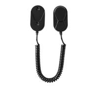 Support magnétique pour télécommande TV, corde à ressort rétractable, design ABS peu encombrant, utilisation murale pour chambre de camping-car, 12 x 4,6 cm, blanc noir, 1 pièce avec base magnétique