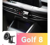 Support magnétique pour téléphone avec refroidissement par flux d'air, ajustement personnalisé pour VW Golf 8 MK8 2021 2022 2023-2026, rotation 360° ° Base de support pivotante