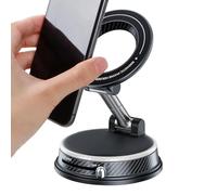 Support magnétique pour téléphone de voiture - Base d'aspiration sous vide - Avec rotation à 360 degrés pour fixation magnétique de tableau de bord pour téléphone portable | Pour transmission TV