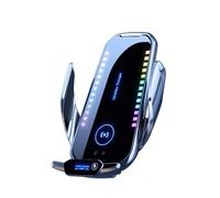 Support magnétique pour téléphone de voiture, chargeur sans fil 100W avec RGB pour Samsung Xiaomi iPhone, station de BLACK