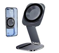 Support magnétique pour téléphone Portable 7x6x1cm - Support pour Smartphone Pliable Portable | de Tablette Rotatif pour Voiture, Camion, Salle de Sport, Bureau de Voyage, Maison, Self