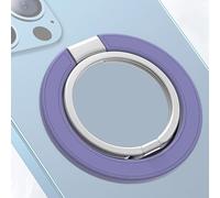 Support magnétique pour téléphone portable, anneau magnétique pour téléphone portable - Poignée amovible en métal | Support de téléphone portable rotatif à double anneau pour téléphones portables pour