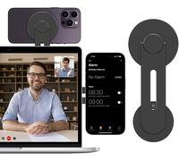 Support Magnétique Pour Téléphone Portable Et Ordinateur Portable, 180° Réglable Pour Caméra De Continuité Compatible Avec Magsafe Iphone & Tv, Pour Ios 16 17 & Macos 13 Ventura, Noir[M41]