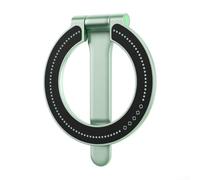Support magnétique pour téléphone portable, rotatif à 360 degrés, pliable, en métal, forte adhérence, pour smartphone, voiture, bureau, extérieur, autoportrait, orange flamme, vert matcha