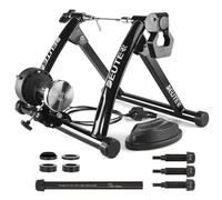Support magnétique pour vélo - pour Exercices en intérieur - Roues de 66 à 73,7 cm et 700 C - Brochette à dégagement Rapide et Bloc élévateur de Roue Avant Inclus (axe traversant BK+)