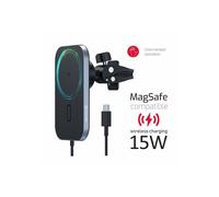 Support magnétique pour voiture Swissten avec recharge sans fil 15W (compatible MagSafe)