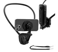 Support magnétique tour de cou pour téléphone, support de téléphone portable autour du cou, support pour selfie POV/Vlog mains libres, support tour de cou, support de poitrine pour iPhone 15, 14, 13,