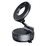 Support Magnétique Universel Rotatif avec Ventouse Renforcée pour Voiture Noir