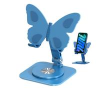 Support Mat pour Bureau S - Rotation à 360° en d'aluminium Pliable | Support de téléphone Portable pour la Plupart des Smartphones, tablettes, Maison, Appartement, dortoir, Camping, Voyage