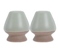 Support Matcha 2 Pièces en Céramique pour Cérémonie Traditionnelle | Base Antidérapante, Entretien Facile et Résistance aux Taches, Accessoire pour Service à Thé Japonerie Traditionnel