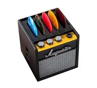 Support Médiators Guitare 3D Imprimé - Boîte Rangement Compact 5x5x5cm | Étui Porte Plectres Design Ampli Haut-Parleur Accessoire Organisation Musicien Portable Stockage Accessoire Musical Durable