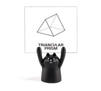 Support Mémo Mathématiques Géométrique Sptriprisme Dessin Animé Chat Noir Décoration