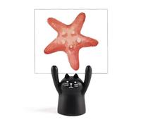 Support mémo motif étoile de mer vie marine rouge dessin animé chat noir décoration