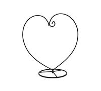 Support Métal Support Pot de Fleurs Porte-Ornement Boule en Verre Compatible avec Plantes Suspendues Adapté à La Décoration Intérieure, 23x10cm Coeur