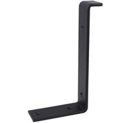 Support Métallique Invisible en Fer Noir pour Étagère Murale 18 CM | Fixation Murale Stable, Protection Antirouille, Usage Rangement Maison, pour Cloisons et Planches Flottantes