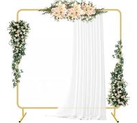 Support métallique pour fond en arc Support de toile fond for arche mariage en métal doré, carré 5 à 6, pieds(5ft x 5ft)