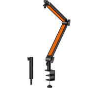 Support Micro, Bras de Microphone Personnalisé, Bras Articulé Micro, Perche Micro Gaming Adaptée à Blue Yeti et Autres Microphones,Streaming, Podcast, Enregistrement(Orange)