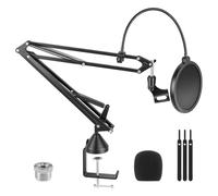 Support micro suspendu réglable,avec filtre pop,pour streaming, jeu