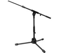 Support Microphone Courte Petite Trepieds avec Boom pour Kick Drum Tambour Sol