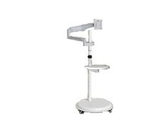 Support Mobile à Pression d'air sur Pied, Moniteur Blanc, Double écran, Multi-écrans, for Ordinateur Portable