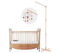 Support Mobile Bebe, pour Lit Bébé Et Table à Langer, Bras en Bois pour Suspension Mobile Lit Bébé, Support Stable pour Berceau, Deco Chambre Bebe, Idéal pour Boîte à Musique et Carillons, 160cm