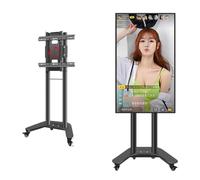 Support mobile - Chariot TV mobile à roulettes, pupitre pour salle de conférence, support de sol universel pour téléviseur, support d'affichage rotatif pour écran ho, For 32-60 Inch LED Flat Screen