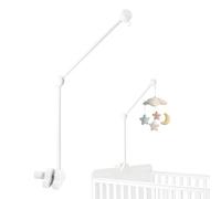 Support mobile en bois pour lit de bébé - Support mobile rotatif à 360° pour table à langer sûr et stable pour lit de bébé et table à langer - Pour boîtes à musique, carillons éoliens, cloches de lit