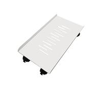Support Mobile en métal pour Tour d'ordinateur avec 4 roulettes, Support CPU réglable pour PC de Jeu et Ordinateurs de Bureau, Compatible avec la Plupart des Tours, Blanc, Dimensions : 40 x