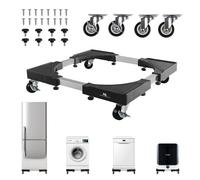 Maclean MC-119B - Support mobile pour lave-linge et appareils ménagers jusqu'à 200 kg, largeur réglable 700-900 mm, roulettes avec frein, base stable universelle, surface antidérapante