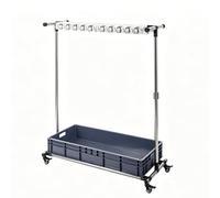 Support Mobile Pour Balai Et Serpillière,Chariot de Nettoyage sur Pied, Support De Balai Sur Pied Professionnel,Support Range Outils De Jardin,pour Jardin,Écoles,hôtels(68x39x110cm(27x15x43in))