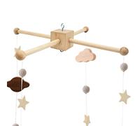 Support mobile pour bébé, kit de cadre mobile en bois naturel, support de cloche, cloche de lit, carillon pour chambre de bébé, couverture, téléphone portable, jouet