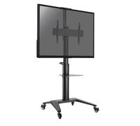 Support mobile pour écran Visioconférence 37''-70'', Hauteur 125-160cm, Noir