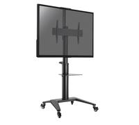 Support mobile pour écran Visioconférence 37''-70'', Hauteur 125-160cm, Noir