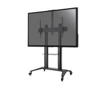 Support mobile pour écran Visioconférence 70''-120'', Hauteur 125-160cm, noir