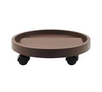 Support mobile pour plantes avec roulettes, support de pot de fleurs rond, plateau à rouler robuste pour pots de bonsaï, chariot de base de fleurs multifonction (type café 330)
